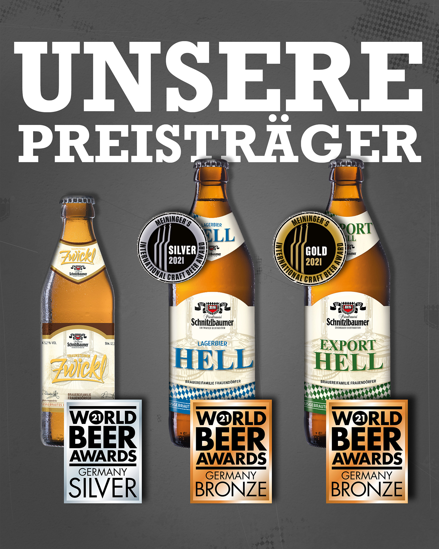 Auszeichnungen bei Meiningers Craftbeer Award 2021 und bei den World Beer Awards 2021 2